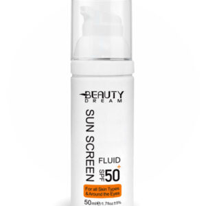 ضد آفتاب بی رنگ SPF50 بیوتی دریم 50 میل مناسب انواع پوست و دور چشم